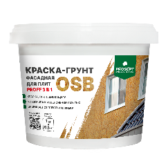 Краска-грунт фасадная для плит OSB Proff 3 в 1 
Liquid Rubber / 14 кг