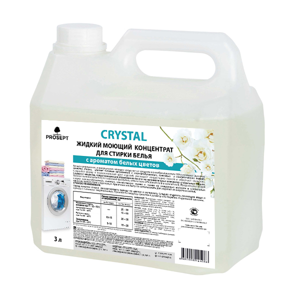 CRYSTAL - средства для стирки  Crystal с ароматом белых цветов 3 л
